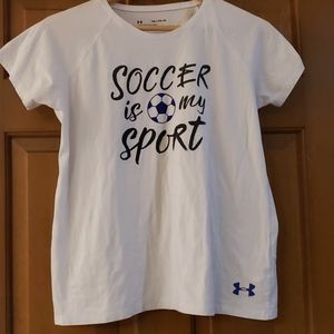 Girl's YXL Under Armour "Soccer" T-shirt ⚽️